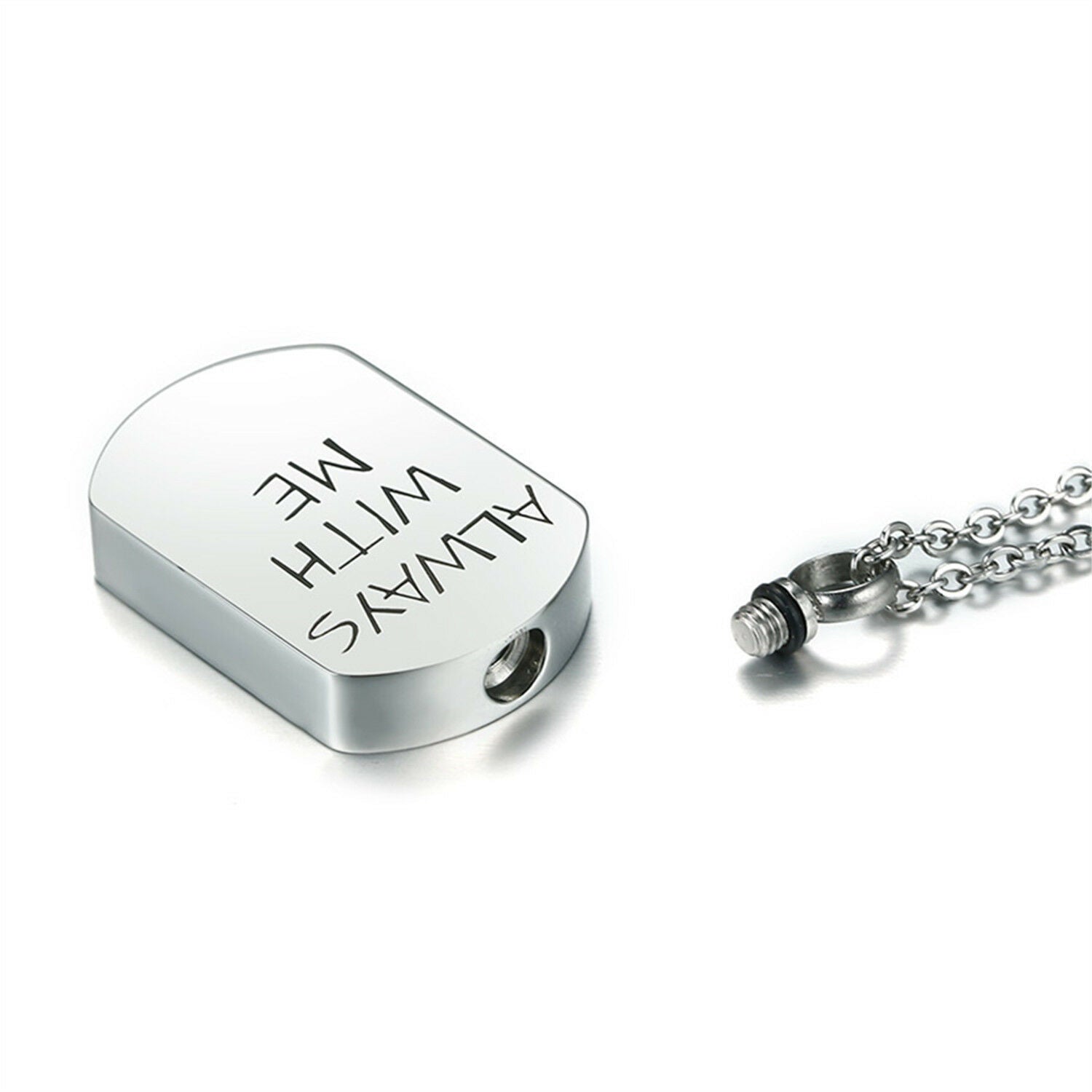 Stainless Steel Cremation Jewellery Ashes Memorial Pendant Necklace Keepsake Urn