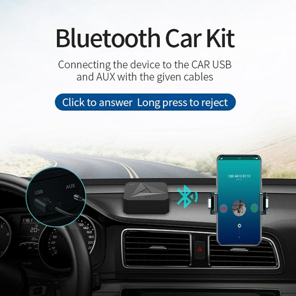 2 In 1 Bluetooth 5.0 Audio Transmitter Receiver 3.5mm Aux RCA Audio Adapter CA