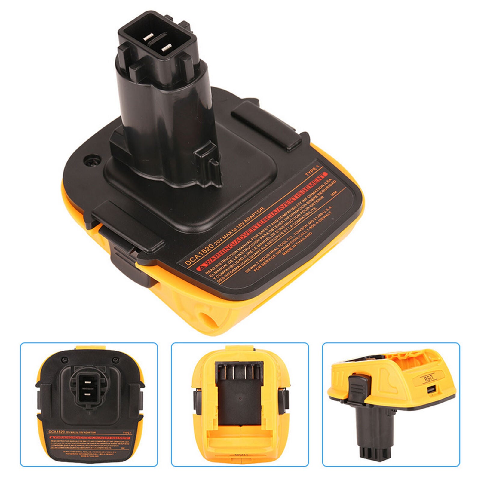 For Dewalt Battery Adapter DCA1820 18V/20V Li-ion Convert To Ni-Cad DC9096 Ni-MH