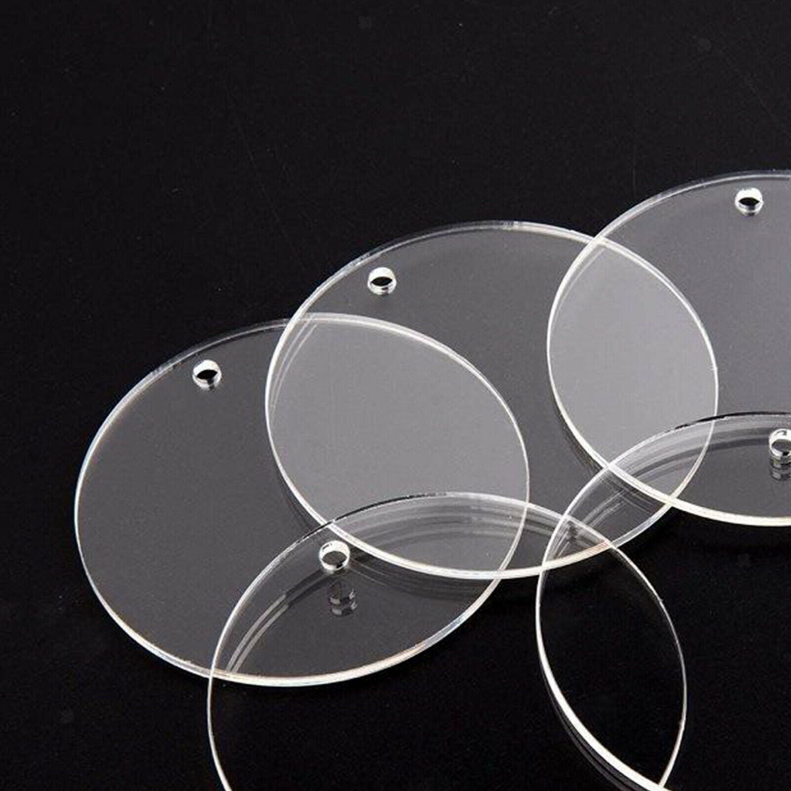 20pcs Acrylic Keychain Blanks Clear Disc 3Inch Keychain Jewelry Making