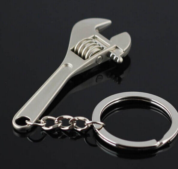 Stainless Steel Keychain Adjustable Creative Wrench Spanner Key Chain Keyring US