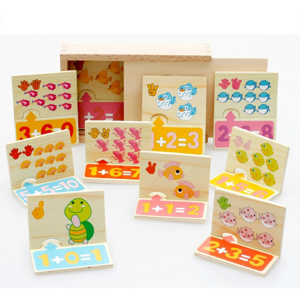 Montessori Educational Toys Wooden Math Puzzle Preschool Early Learning Toys