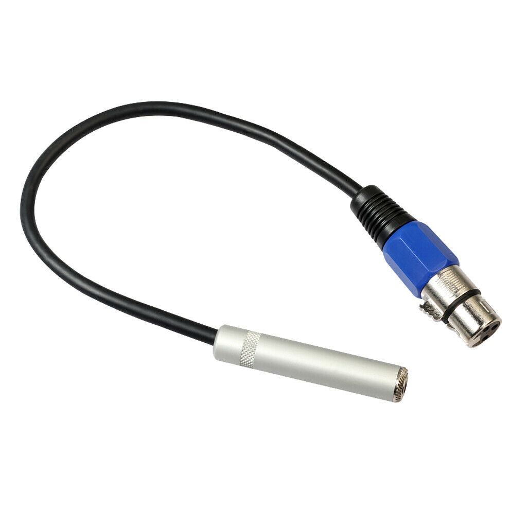 Balanced 3-Pin XLR Female to 6.35mm Female   Stereo Audio Cable, Mic Adapter