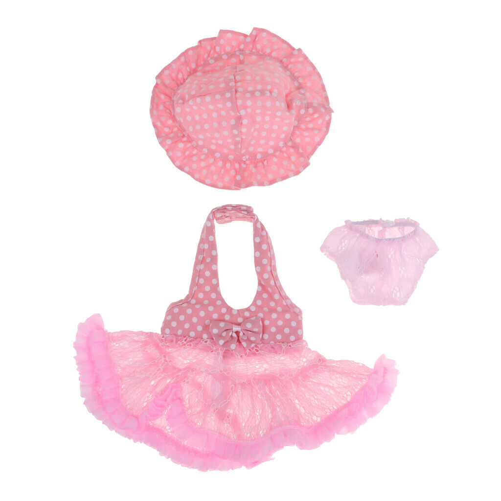 Cute V-neck Ballet Skirt & Hat Suit for 18inch Accessory Pink