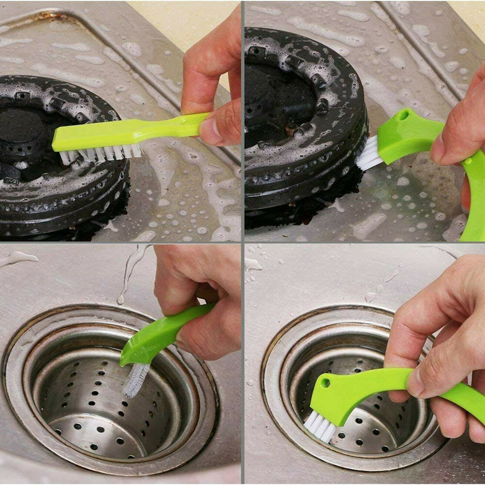 Mortar cleaner brush for shower cleaning, scrubbing floor lines tiles