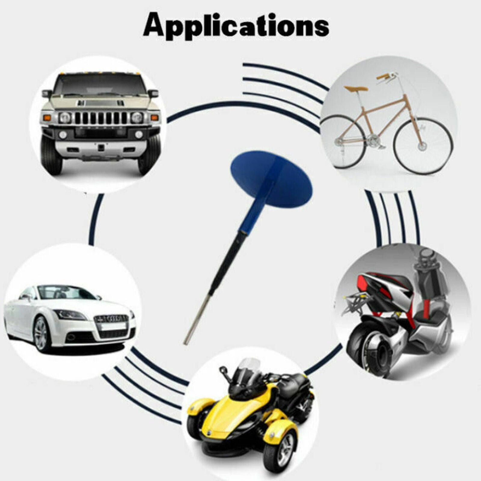 24X Car Vehicle Tubeless Tyre Puncture Repair Kit Wired 36mm Mushroom Plug Patch
