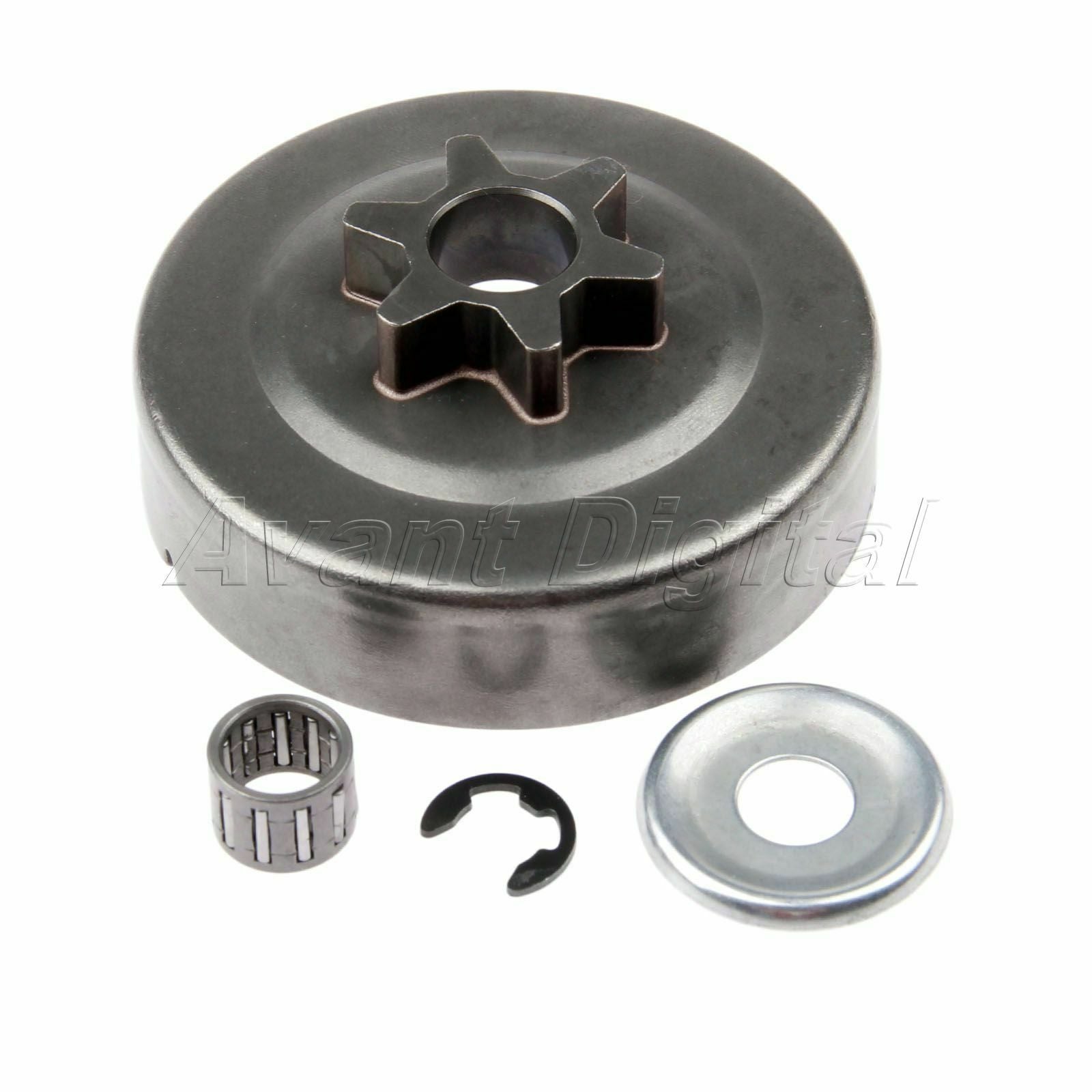 3/8 6T Clutch Drum Sprocket Washer E-Clip Kit Chainsaw Parts for STIHL MS170 180
