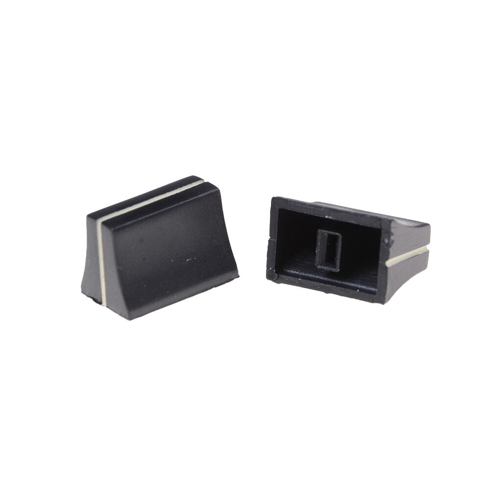 10 x Black Slide Potentiometer Mixer Fader Knob 19mmLx12mmW for 4mm Shaft  NC