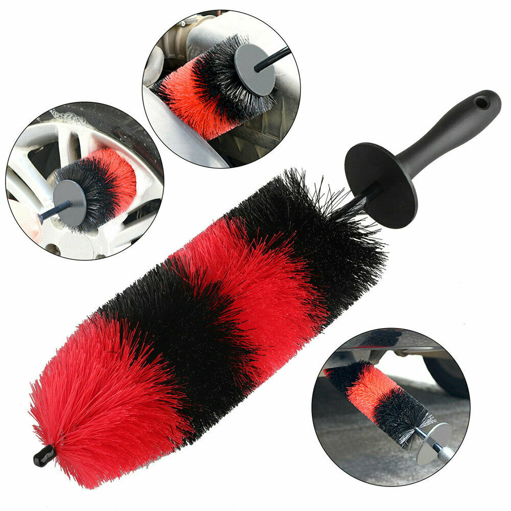 Car Wheel Brush Rims Tire Seat Engine Wash Cleaning Kit Auto Detailing Tool 17"