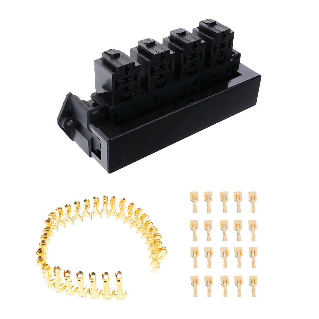 15 Way Automotive Relay Box Holder Housing +Blade Fuses+Terminals High