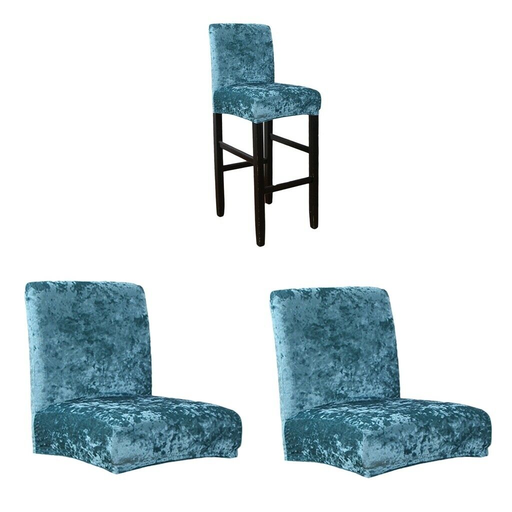 2x Spandex Short Back Dining Room Chair Seat Cover for Wedding Banquet Party