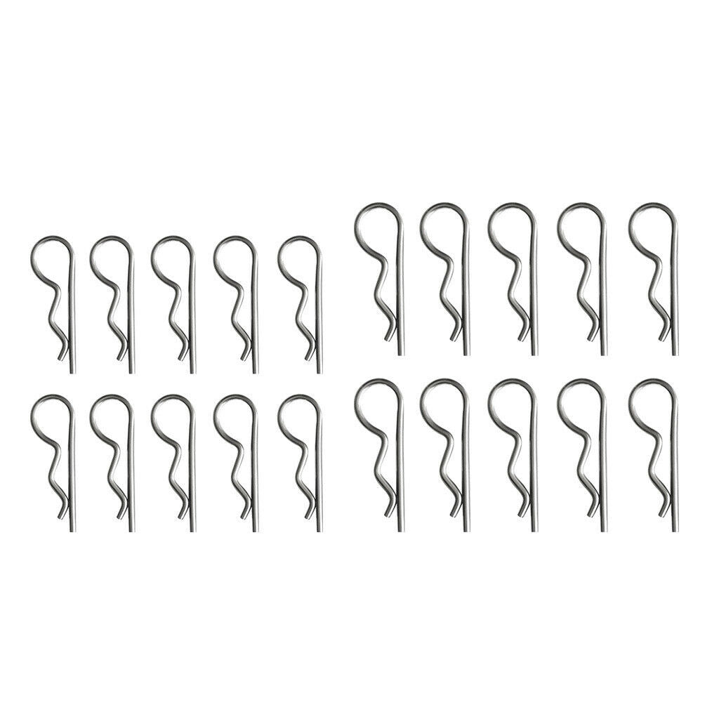 20pc Stainless Steel R Clip Clevis Pin Shaft 1.8/2mm Retaining Clip