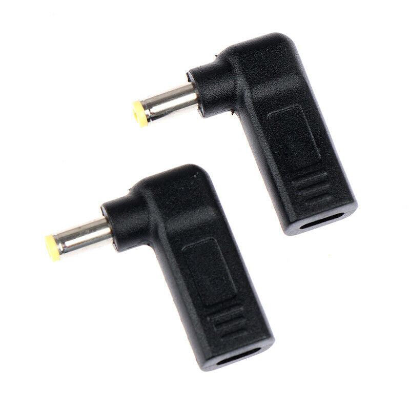 1Pc 90 Degree USB 3.1 Type-C Bus To 5.5*2.5mm DC Power Supply Plug Conver.l8