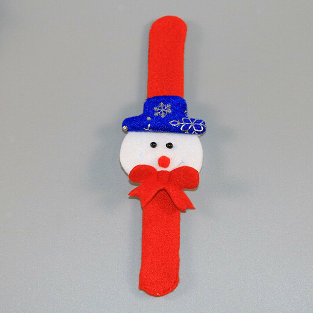 10 Pieces Christmas Slap Bracelet Xmas Wristband Gifts Party Favors Type E
