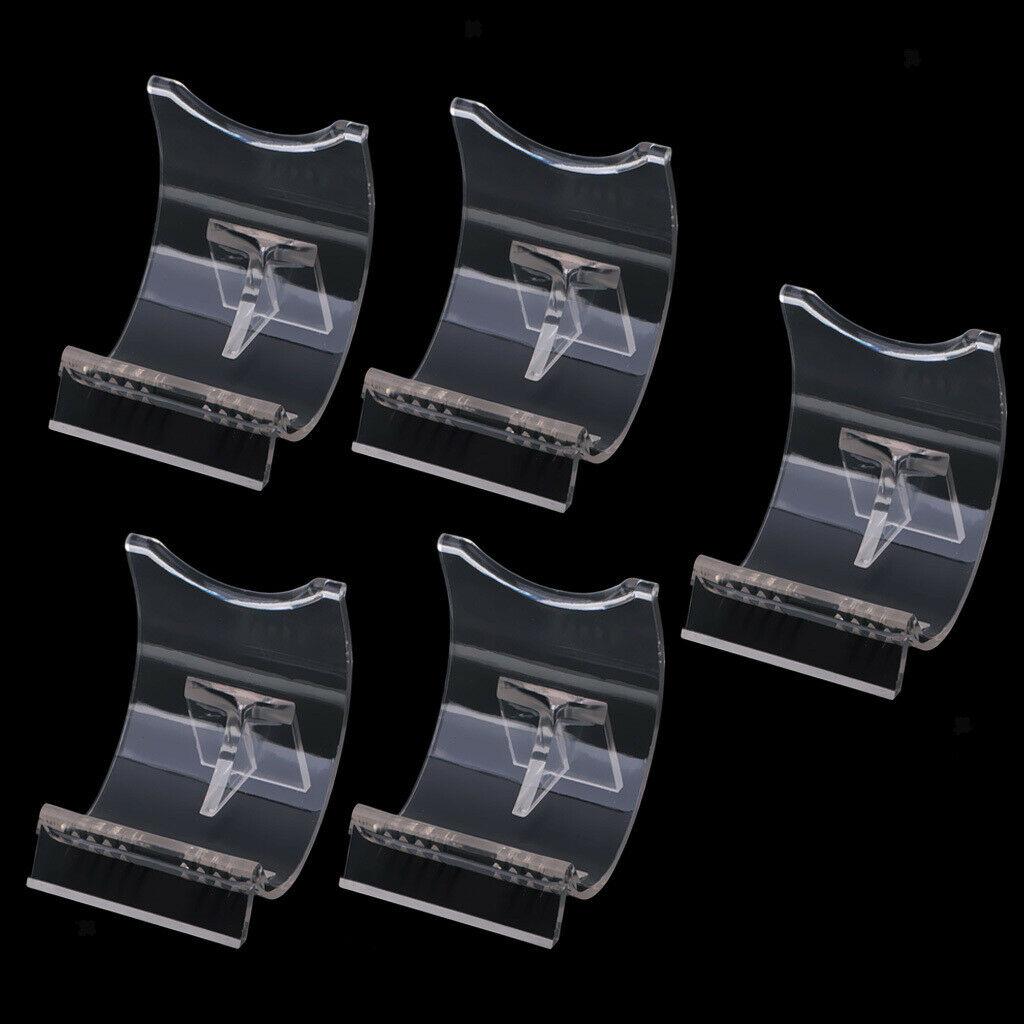 5x Transparent Acrylic Lighter Display Stand Base Holder Bracket Plate