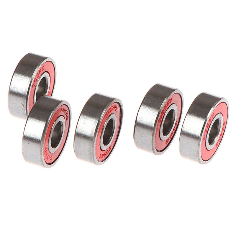 5x Red ABEC-5 608-RS Skateboard Roller Sealed Ball Bearings 8x22x7mm  WYC XG Rf