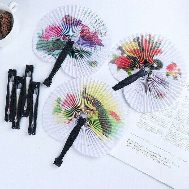 Summer Handheld Fan Chinese Folding Hand Fan Printed Paper Decorative gi-.l8