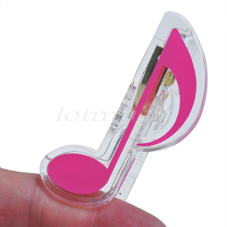 2 Pcs Music Book Note Page Holder Clip pink Sturdy Plastic Sheet