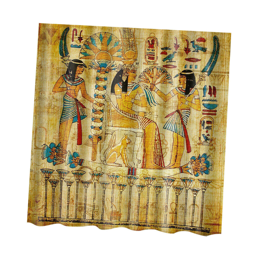 Africa Print Shower Curtain Water Resistant 180x180cm Washable Panel #1
