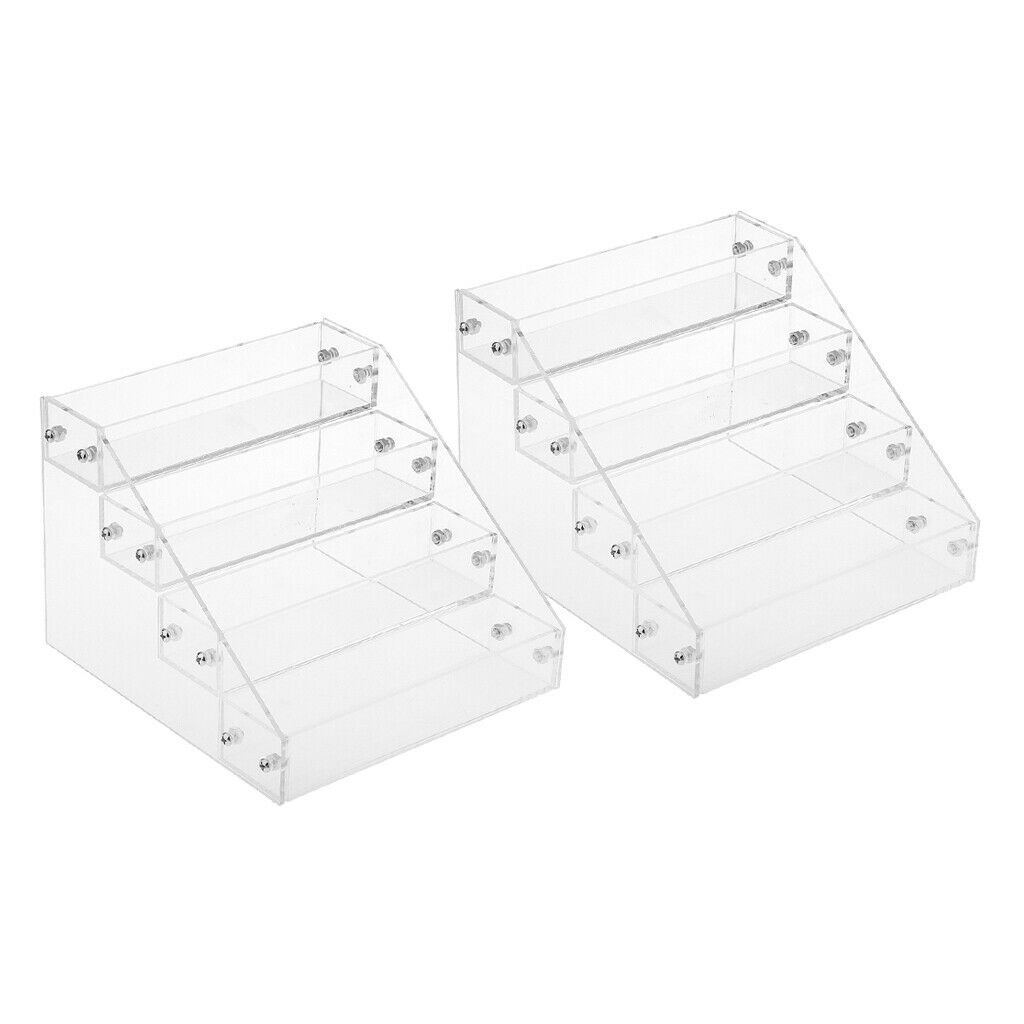 Pack of 2 Detachable Makeup Cosmetic Nail Polish Rack Stand Holder Organizer