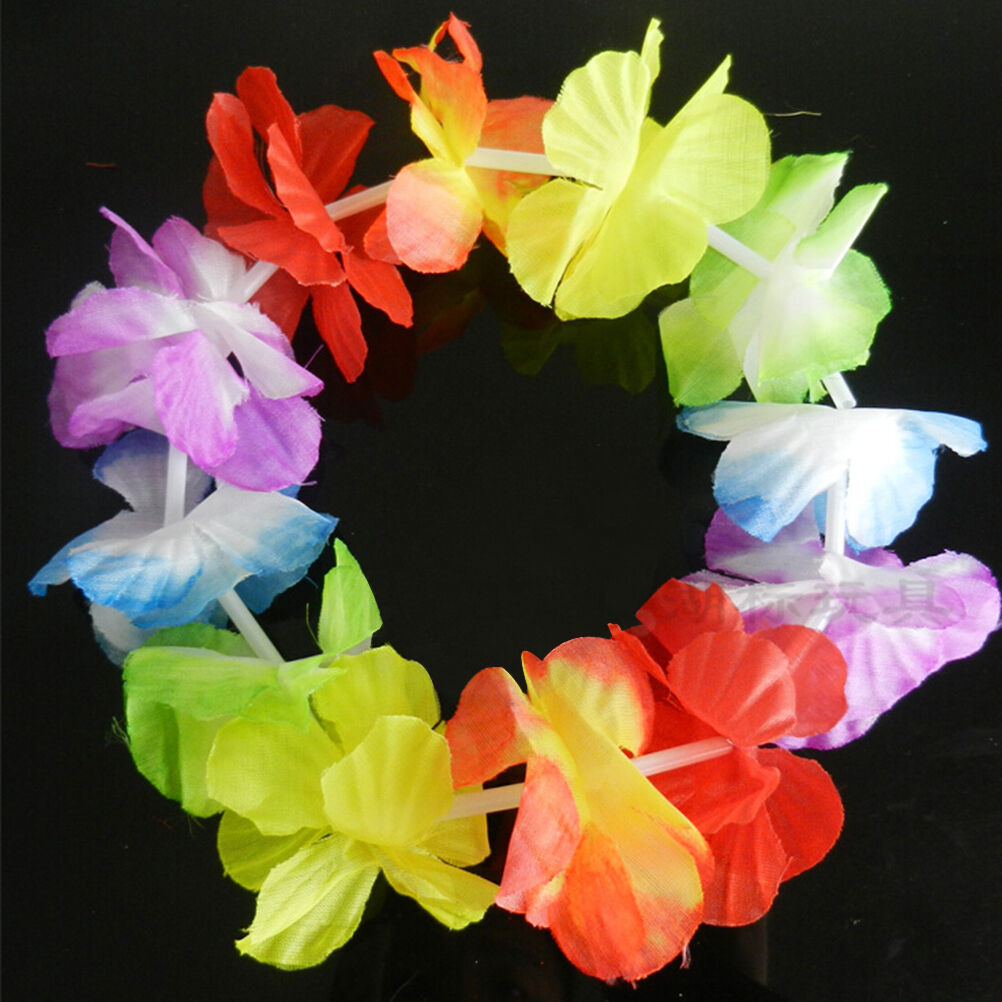 4 pcs/set HawaiianBDropical Hula Luau Grass Dance Head Neck Wrist Garla.l8
