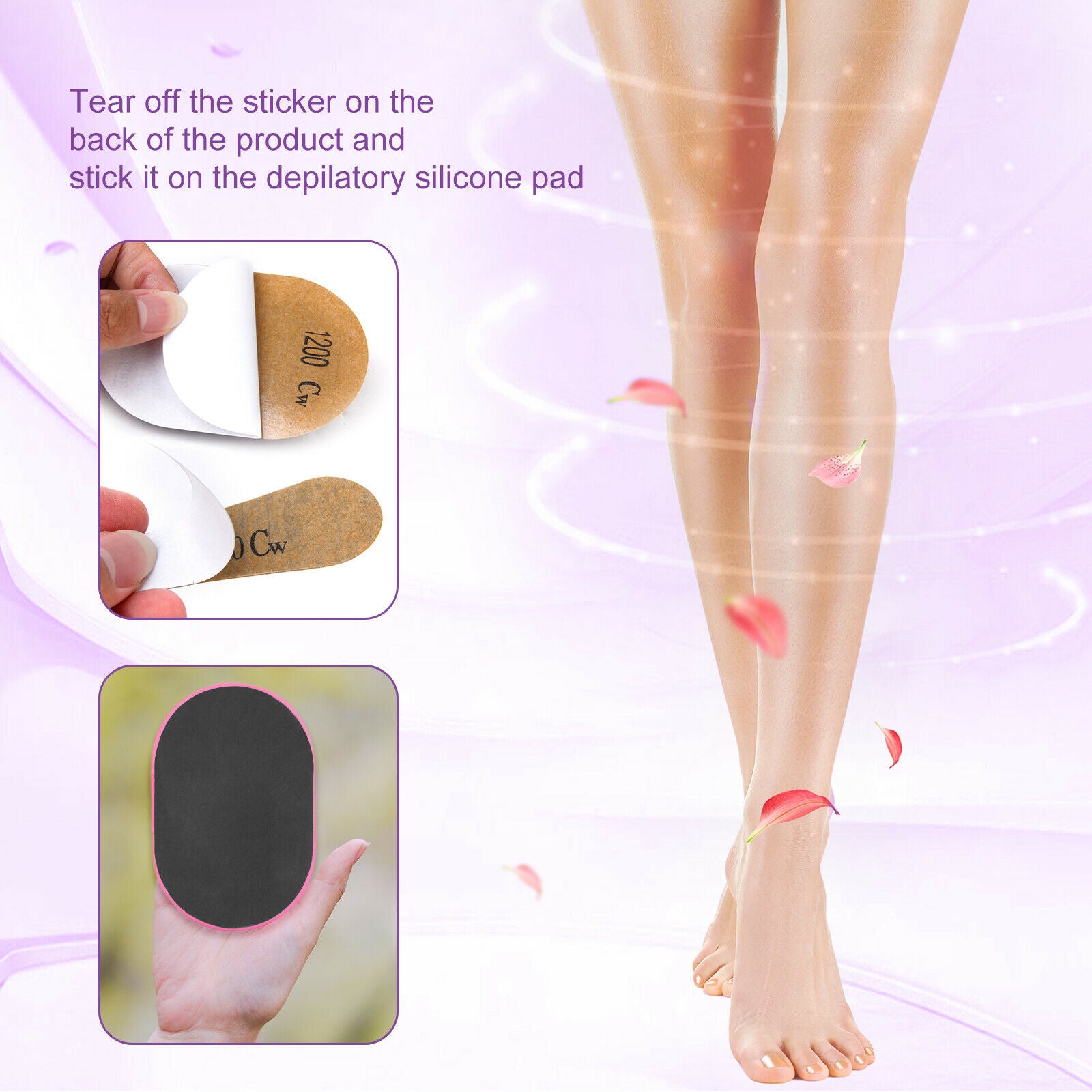 80pcs Arms Legs Hair Removal Pads Underarm Hair Exfoliator Patch Skin Care Tools
