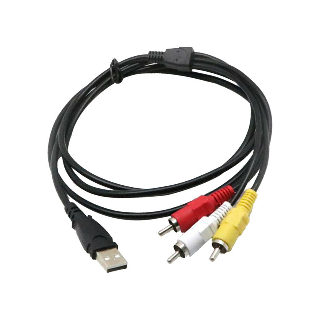Audio Video Combination Cable with USB Plug to 3  1080p AV Cable for TV HDTV DVD