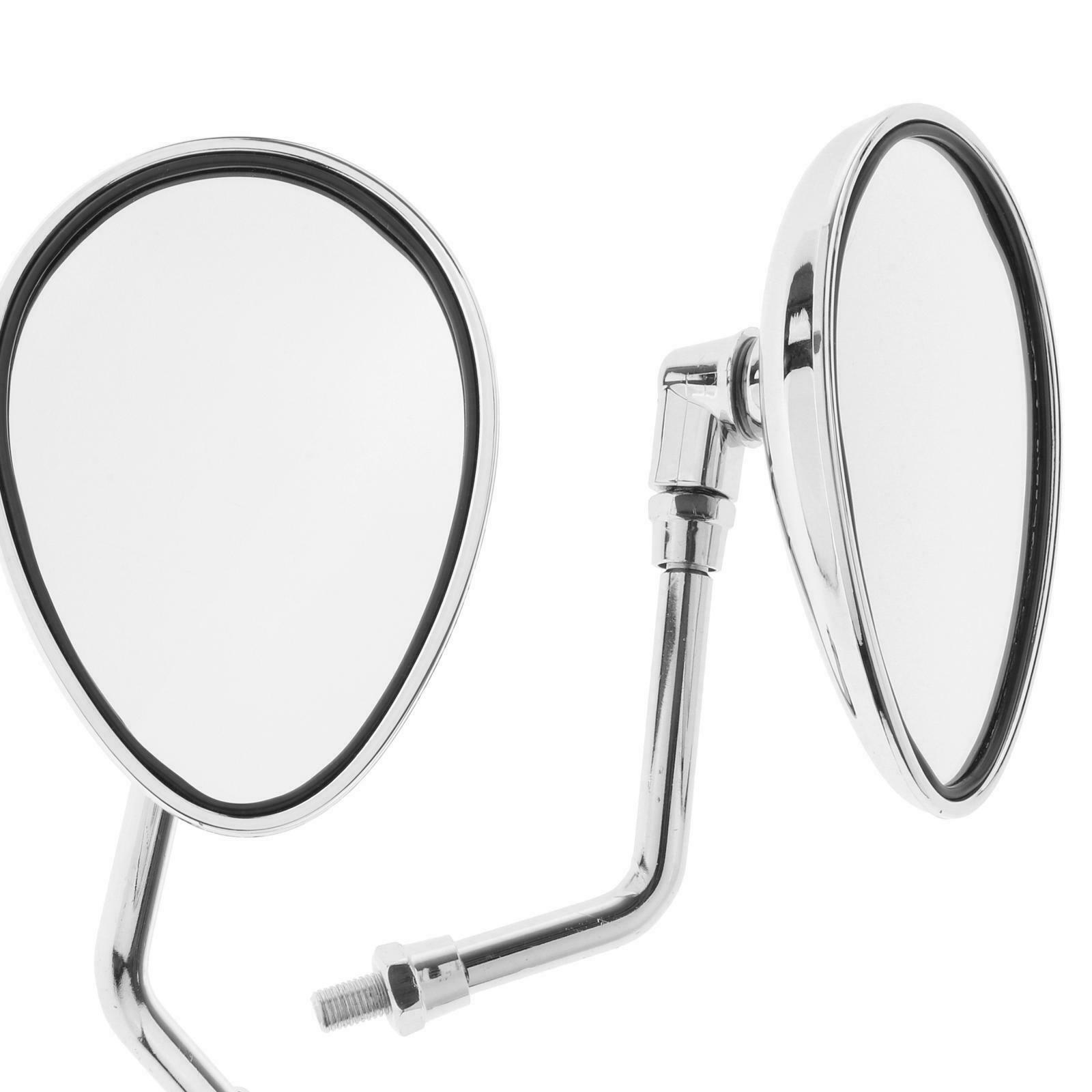 Universal 10mm Chrome Rear View Mirror Bar End Motorcycle Mirrors 2014-19