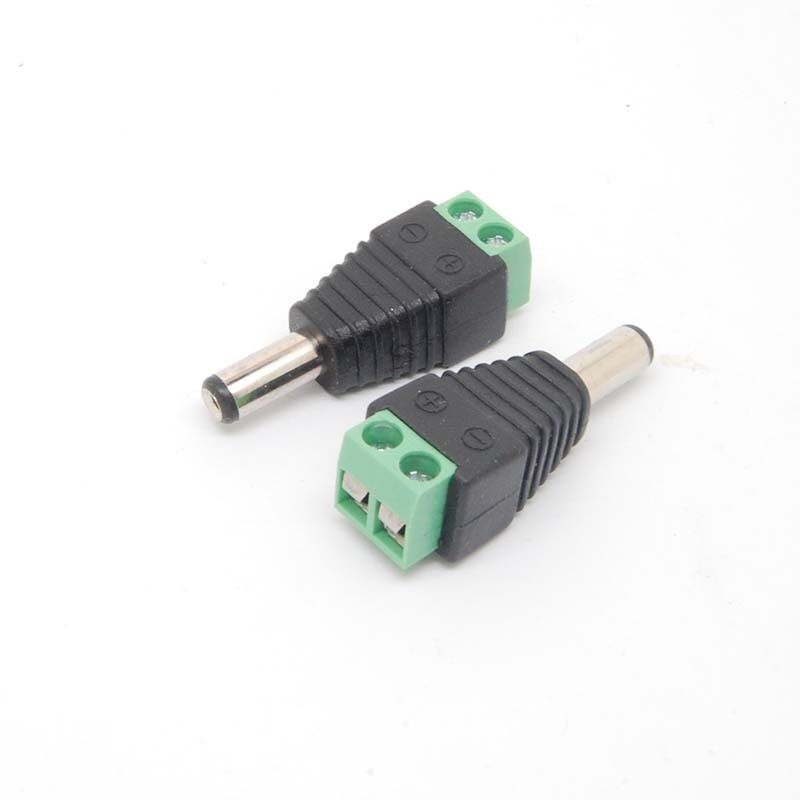 2pcs 2.1mm x 5.5mm DC Power DIY Plug Adaptor Male Connector 12v TV in Caravan