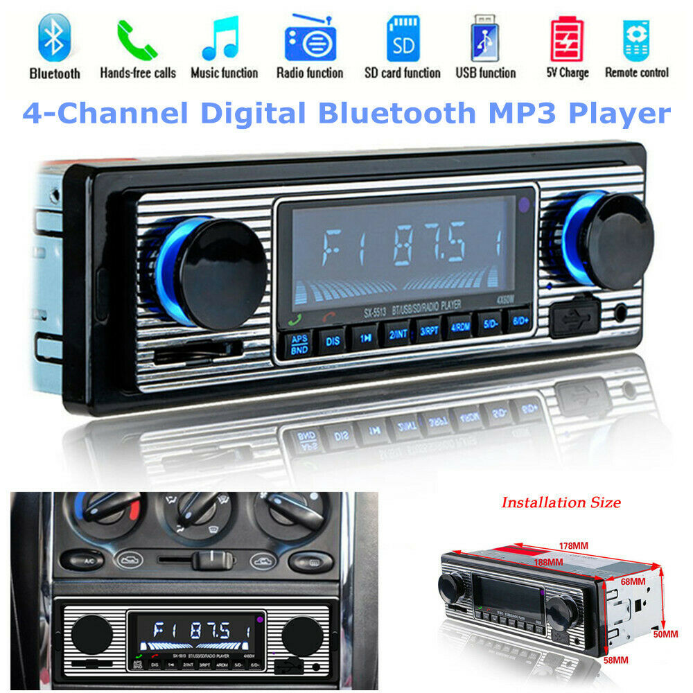 4-Channel Digital Bluetooth Audio USB/SD/FM/WMA/MP3/WAV Radio Stereo Player WELL
