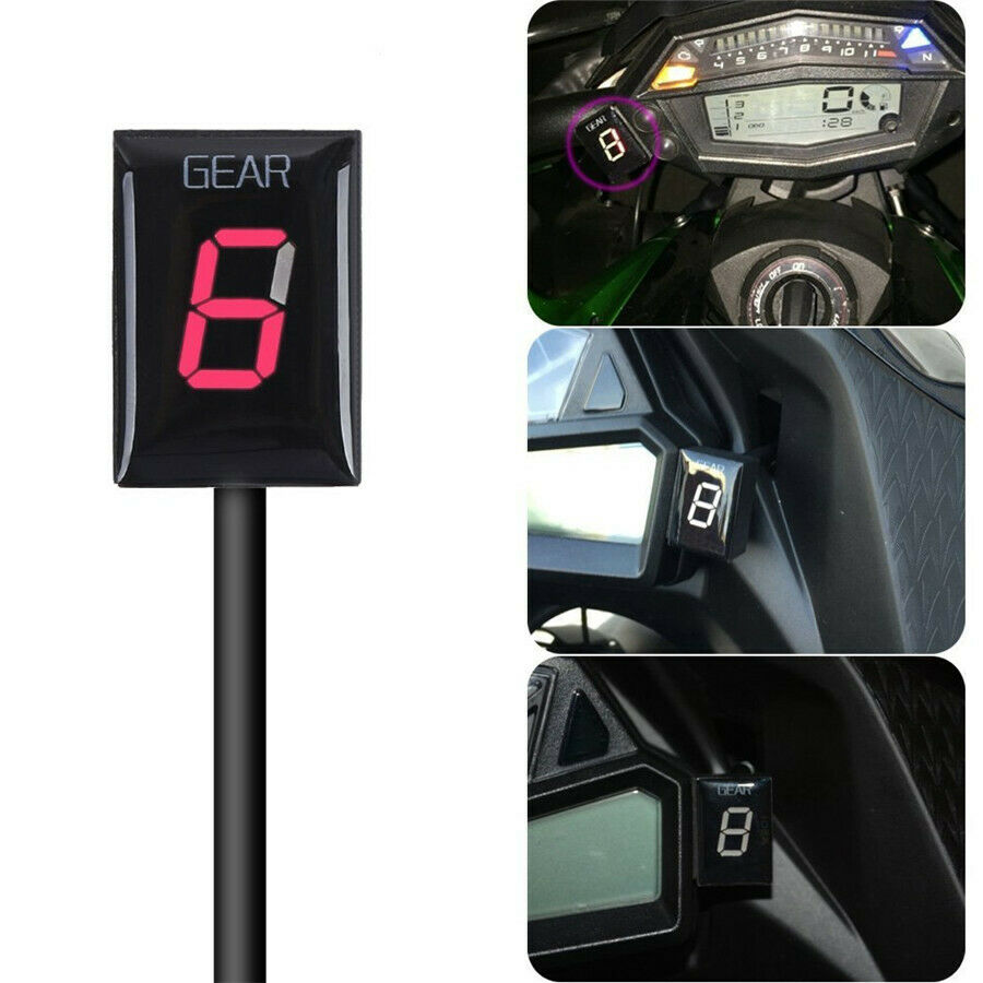 Motorcycle Bike Gear Indicator Red LED Display for Yamaha Plug&play Waterproof
