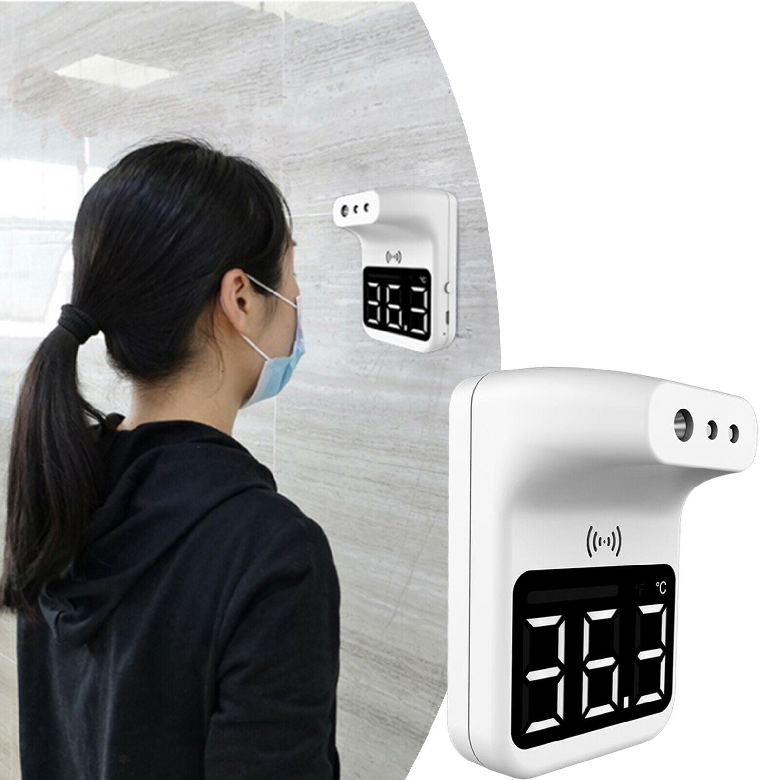 K3 Mini Automatic Wall Mounted Infrared Forehead Thermometer for The Office