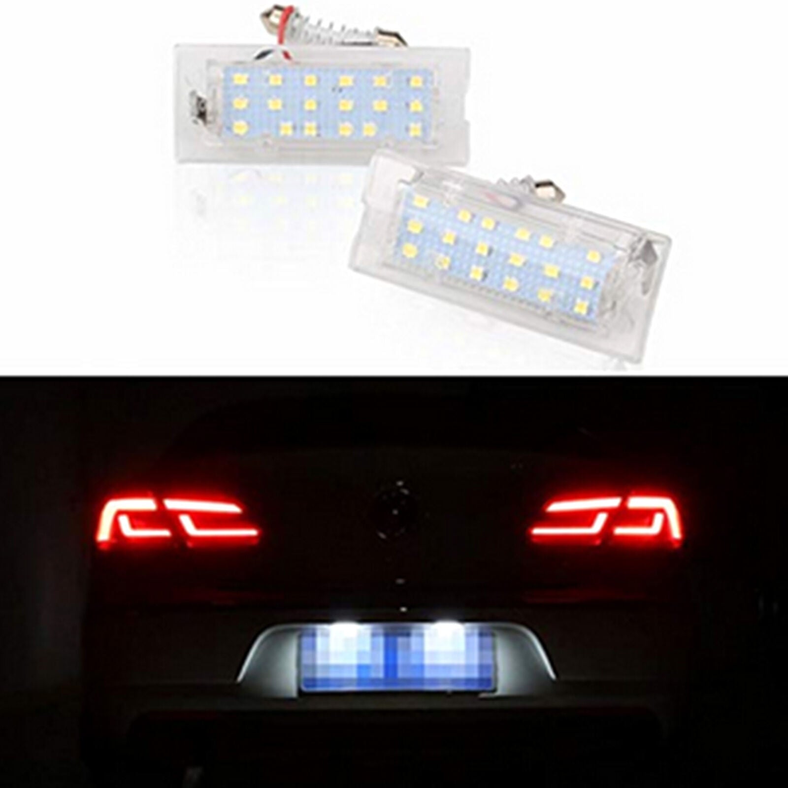 For BMW X5 E53 X3 E83 1999-2010 Canbus SMD LED License Plate Lights Lamps White