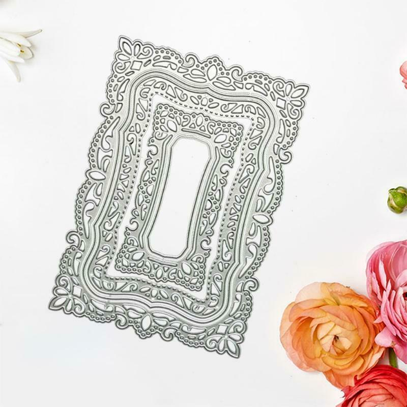 Rectangle Mirror Metal Cutting Dies Stencil DIY Scrapbooking Album Paper Card