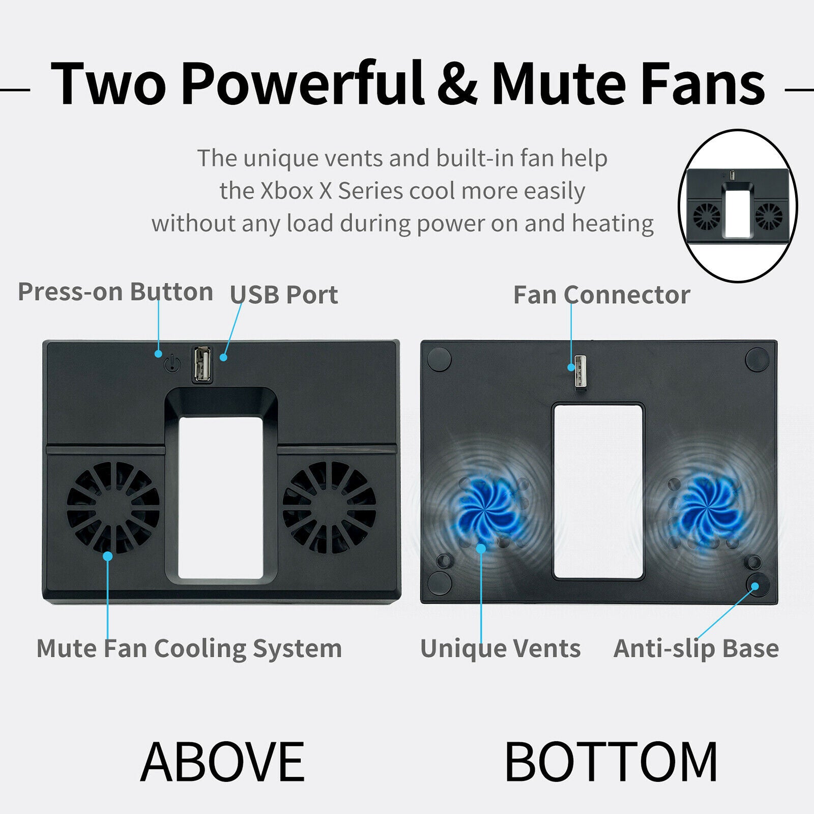 Cooling Fan Cooler System for Game Console for xbox Series x Professional