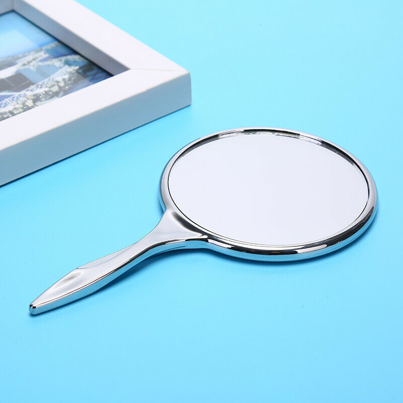 Portable Makeup Mirror Solid Color Metal Round Case Double Side Pocket Mi.l8