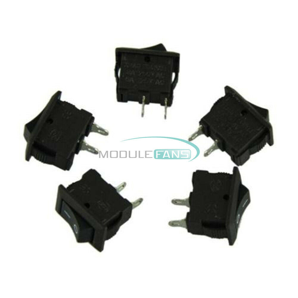 5PCS 6A Car Truck Boat Round Rocker 2 Pin KCD1-101 ON OFF Toggle SPST Switch
