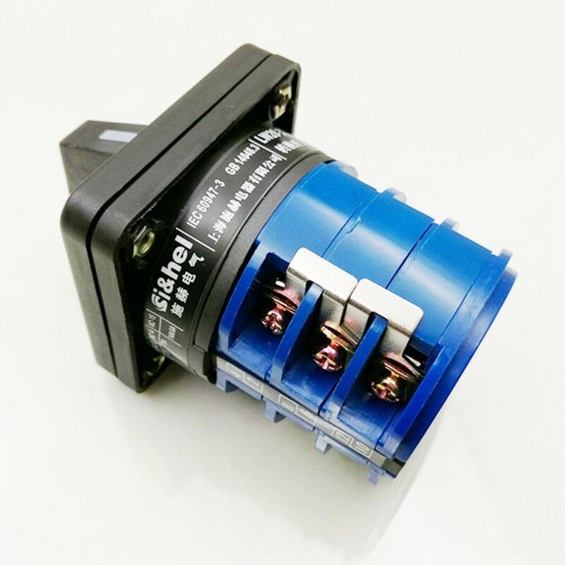 1PCS Cam Changeover Switch 12 Screw Terminals 600V 32A 1-0-2 3Positions 3 Phase