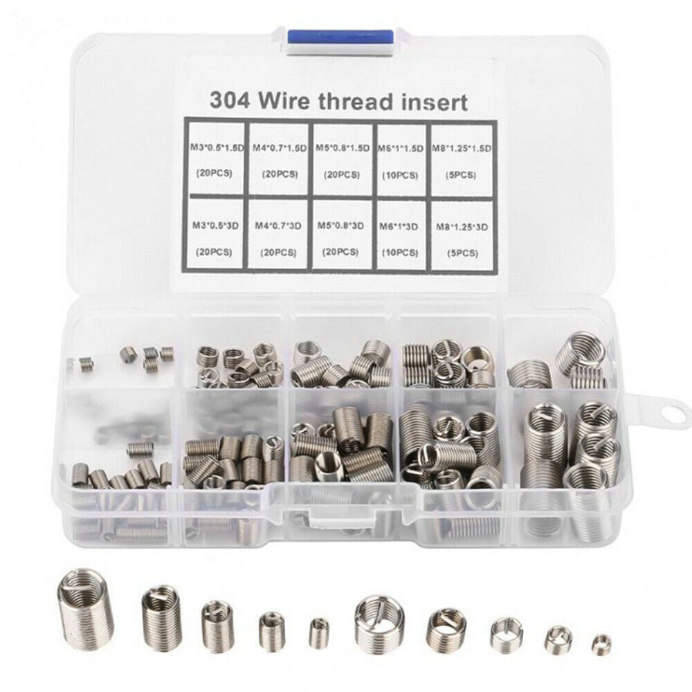 150Pcs/Box M3 M4 M5 M6 M8 Stainless Steel Rivet Nut Kit Thread Repair Insert Kit