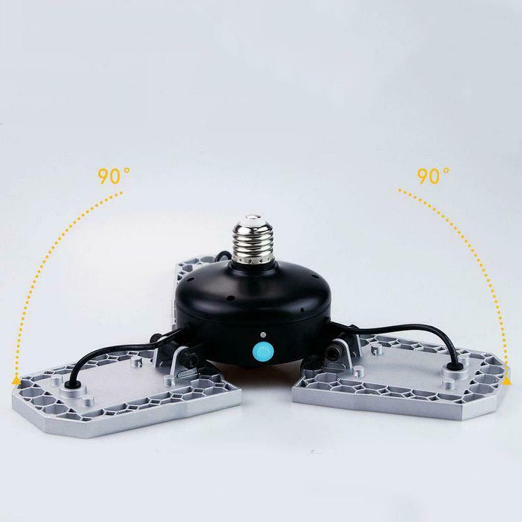 60W Garage Ceiling Lights 7200LM Folding LED Sensing Control Workshop Light Lamp