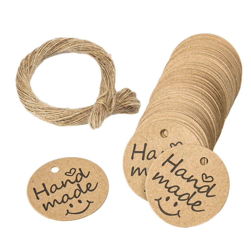 100pcs White Paper Labels Handmade Price Tags Gifts Flower Packing Labels
