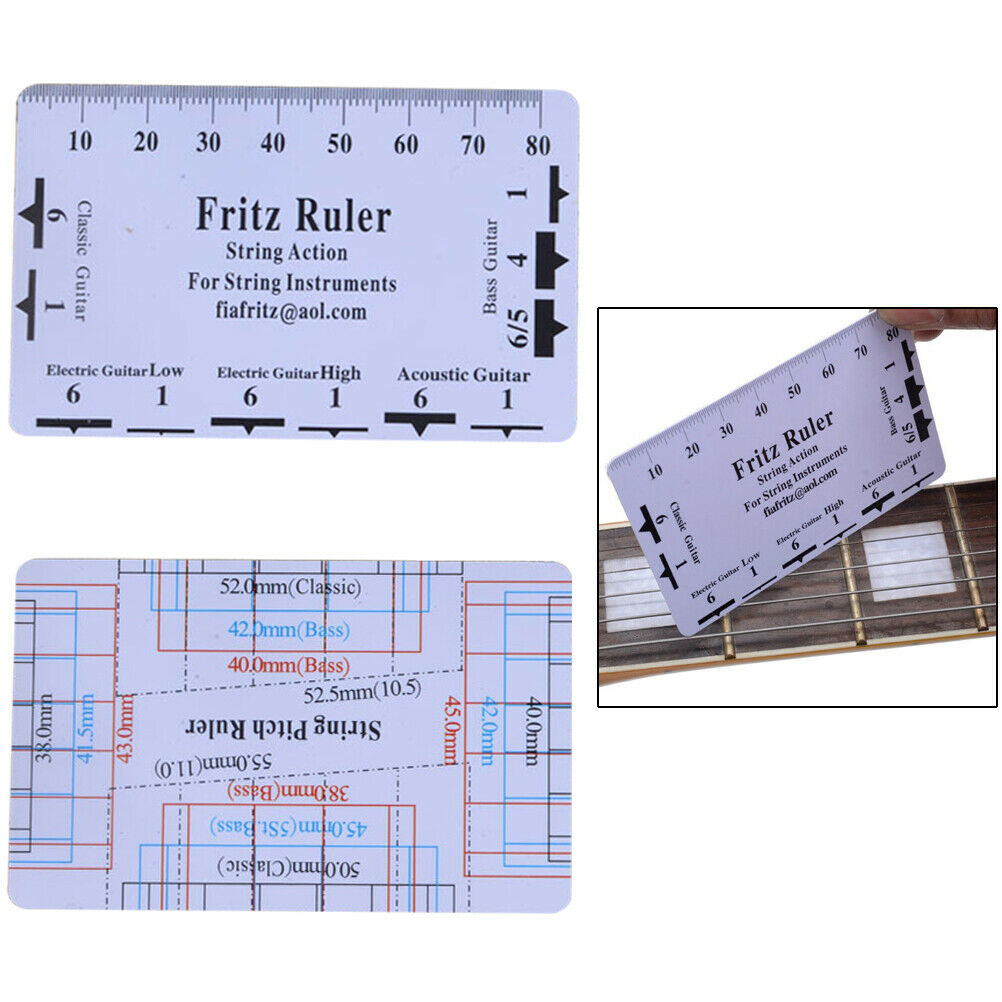 1PC Guitar String Action Gauge String Pitch Ruler Guitar Bass Measuring To.l8