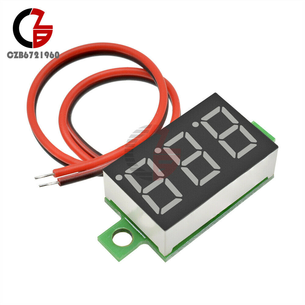 DC 4V - 30 V Mini Red LED Panel Voltage Meter 3-Digital Adjustment Voltmeter