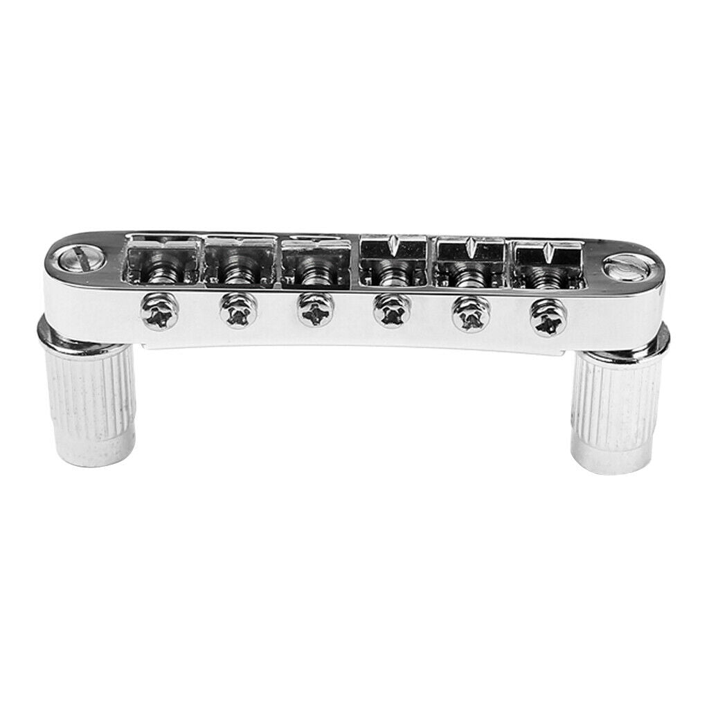 Tune O Matic Style Bridge Adjustable Guitar Bridge Bridge Replacement Chrome