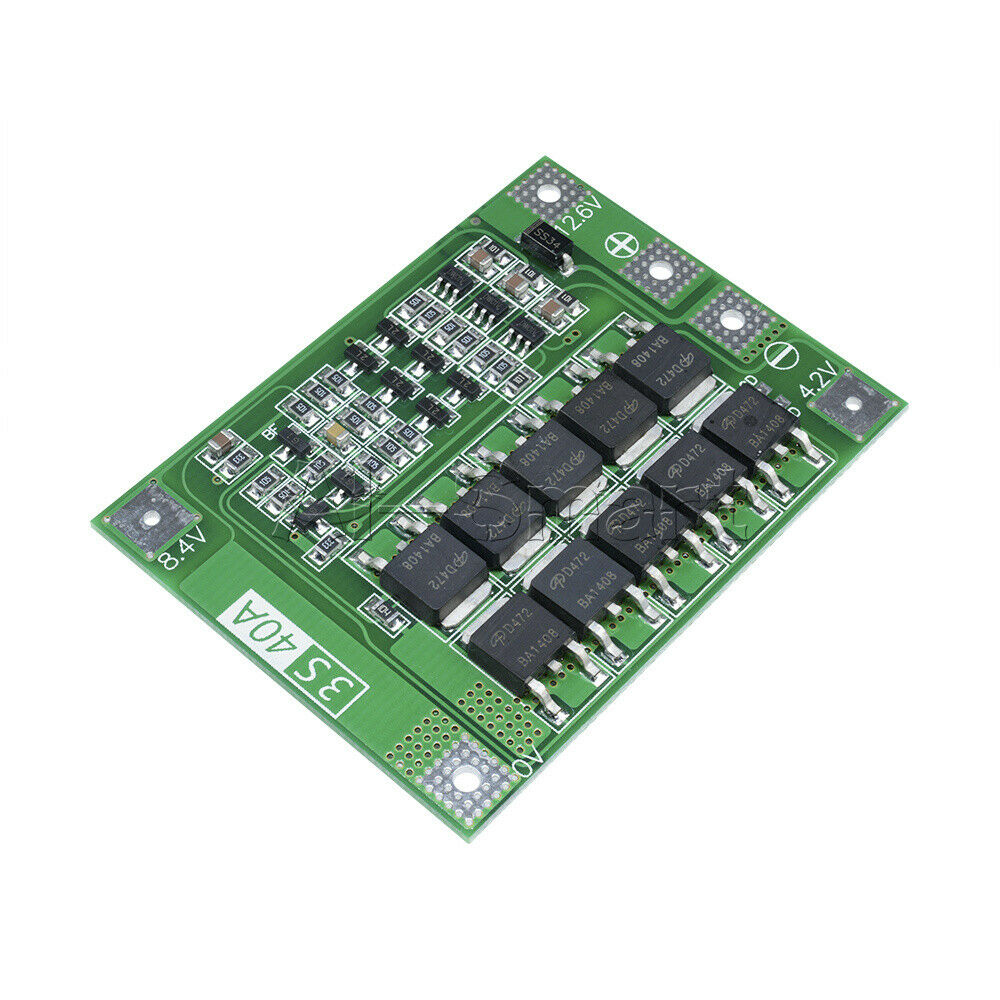 40A 12.6V 3S 18650 Li-ion Lithium Battery Charger Protection Board Enhanced Cell
