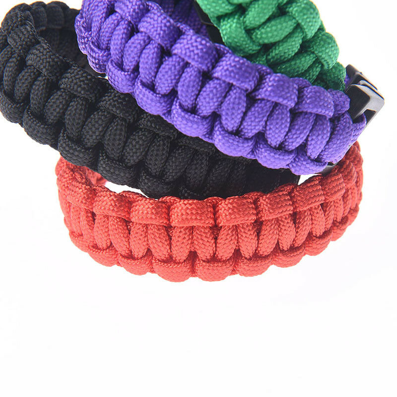 outdoor camping paracord parachute cord emergency survival bracelet rope BDAU