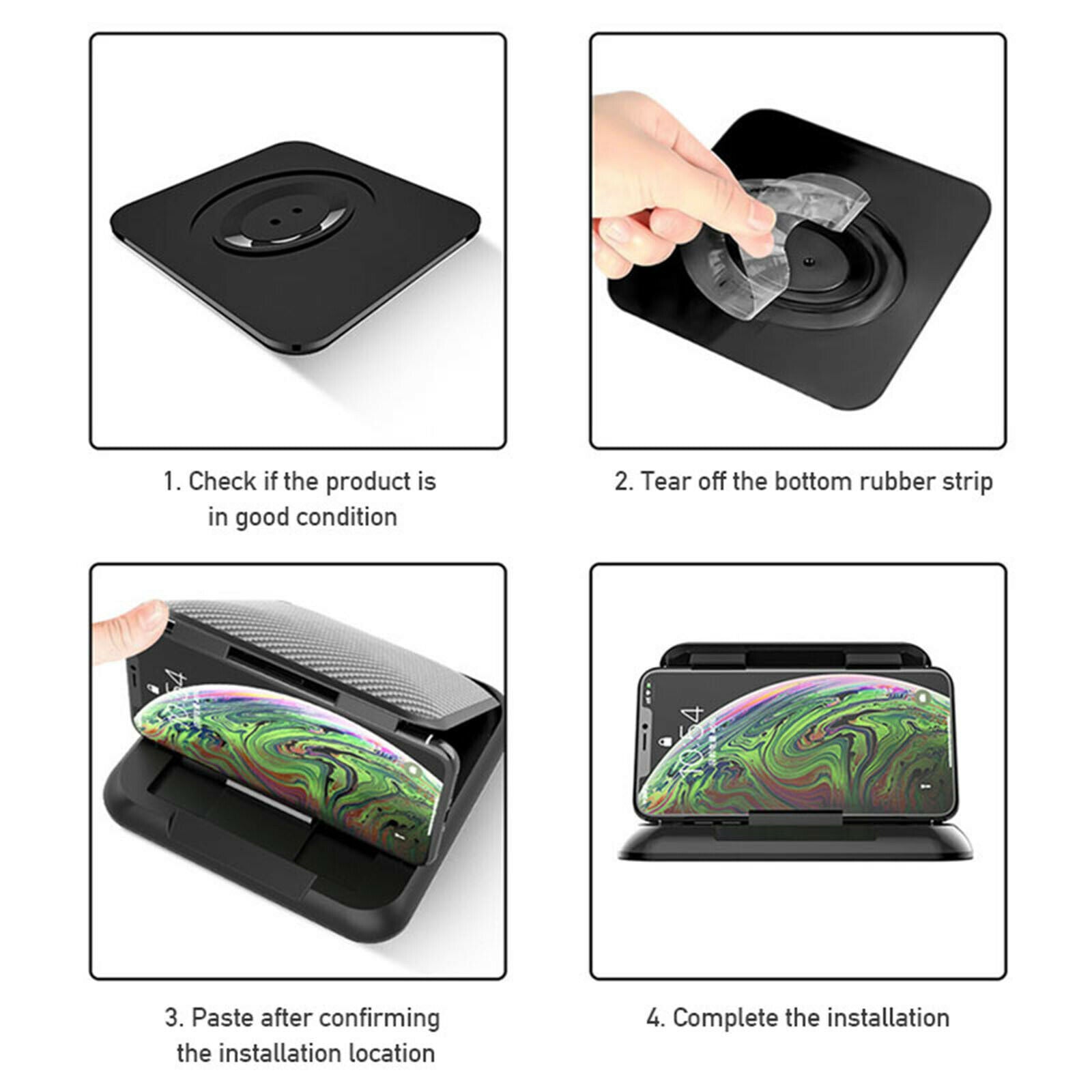 Adjustable Universal Car Phone Holder Pad for Dashboards Desk Music Playing
