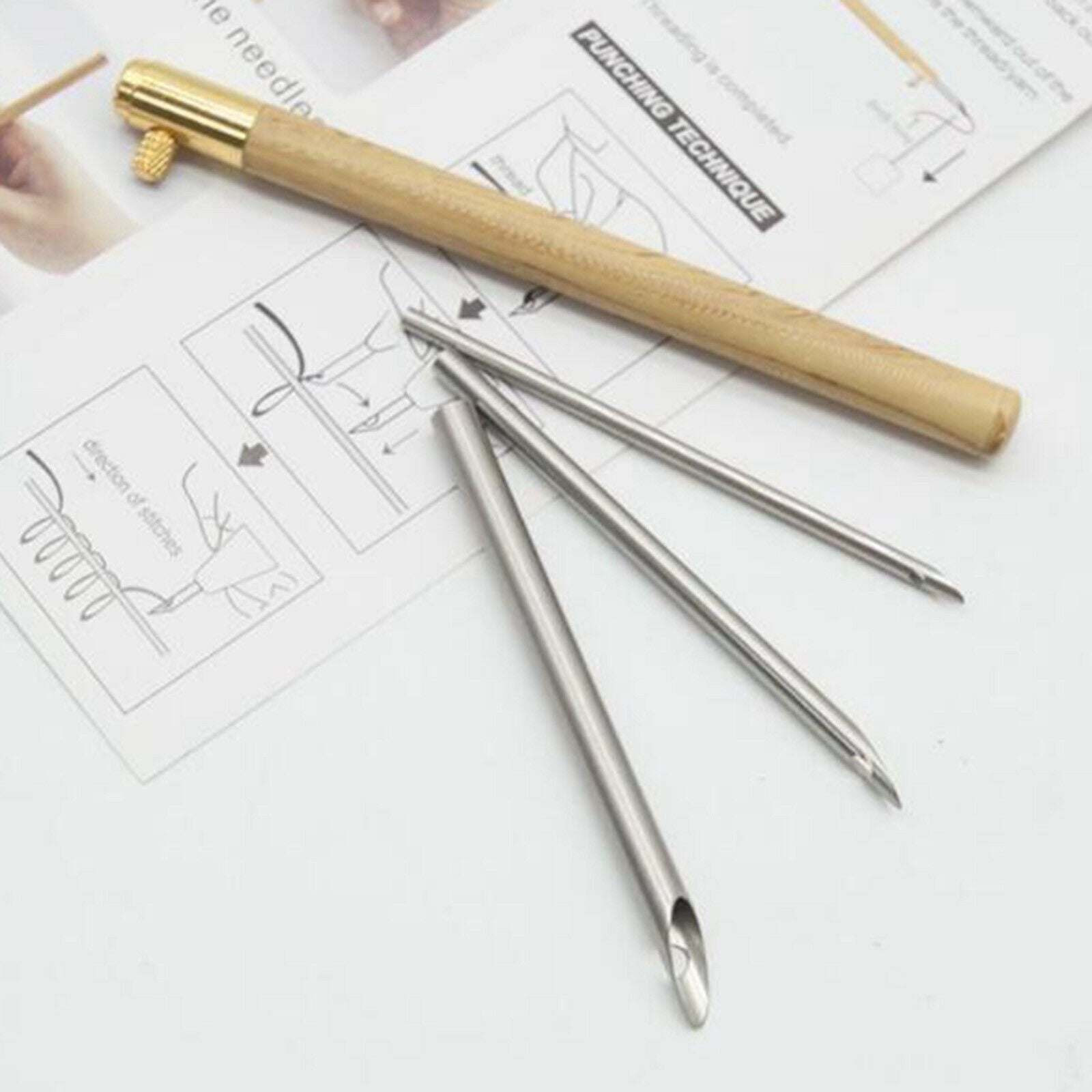 Embroidery Punch Pens Weaving Stitchwork Needle Applique Kit Knitting Tools