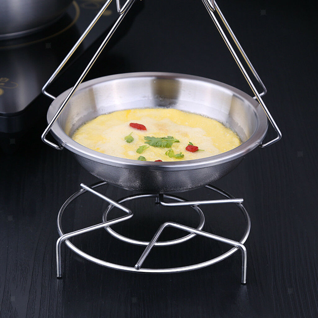 Durable Round Stainless Steam Rack Trivet Food Cooking Holder Pot Stand