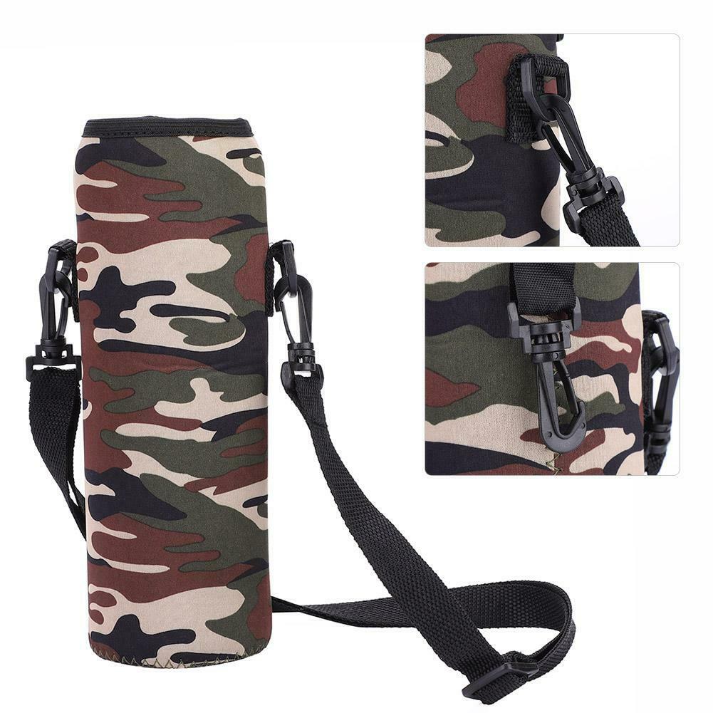 1L Water Bottle Carrier Thermal Insulated Cover Bag Holder Strap Pouch Washable
